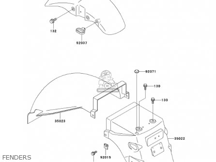 FENDERS - EX500D8 NINJA 500R 2001 USA CALIFORNIA CANADA