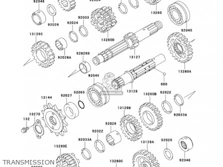 TRANSMISSION - EX500D8 NINJA 500R 2001 USA CALIFORNIA CANADA