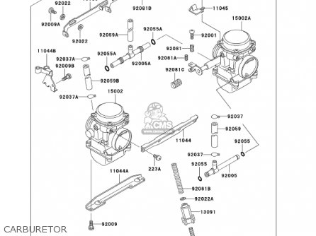 CARBURETOR - EX500D8 NINJA 500R 2001 USA CALIFORNIA CANADA