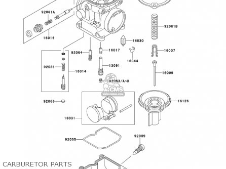 CARBURETOR PARTS - EX500D8 NINJA 500R 2001 USA CALIFORNIA CANADA