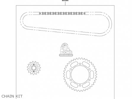 CHAIN KIT - EX500D8 NINJA 500R 2001 USA CALIFORNIA CANADA