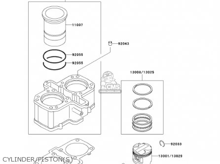 CYLINDER/PISTON(S) - EX500D8 NINJA 500R 2001 USA CALIFORNIA CANADA