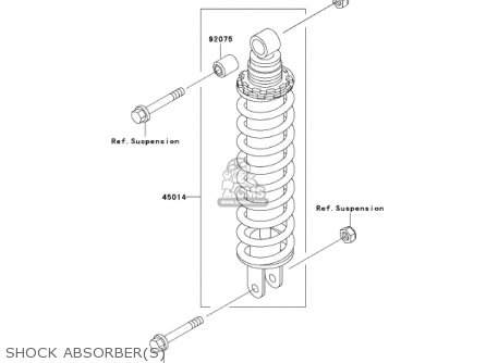 SHOCK ABSORBER(S) - EX500D8 NINJA 500R 2001 USA CALIFORNIA CANADA