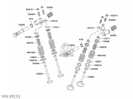 VALVE(S) - EX500D8 NINJA 500R 2001 USA CALIFORNIA CANADA