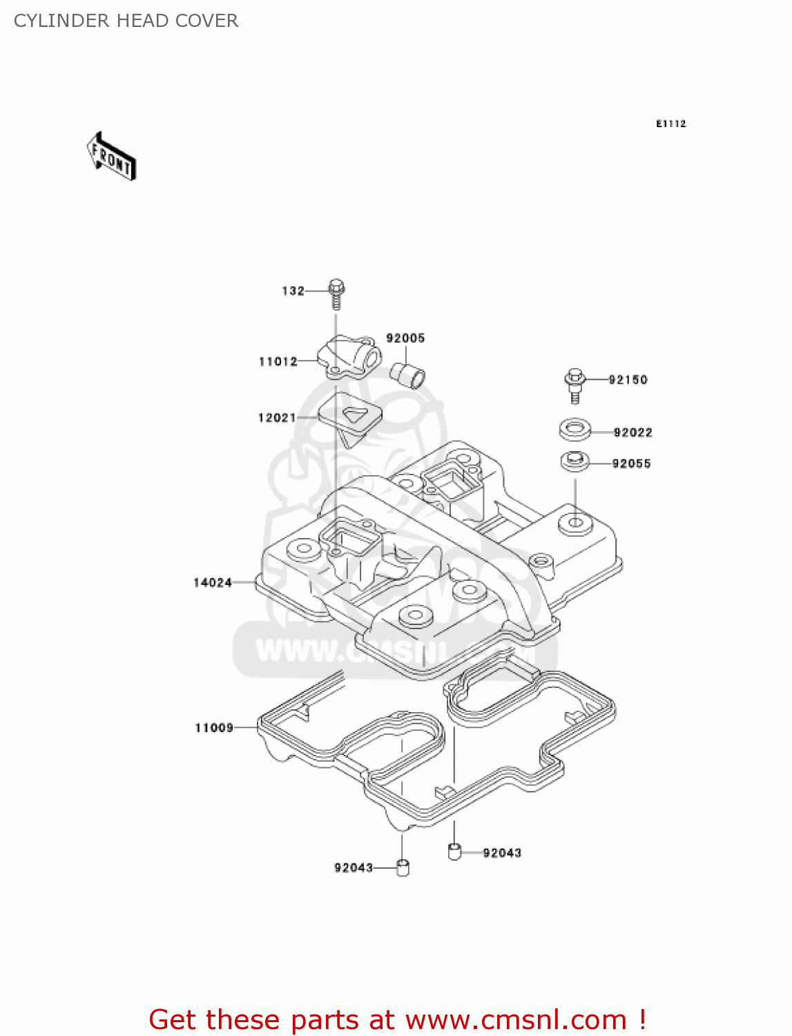 CYLINDER HEAD COVER EX500D9 NINJA 500R 2002 USA CALIFORNIA CANADA