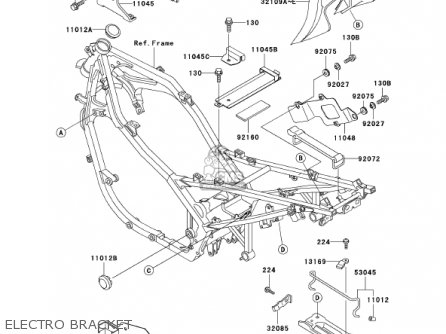 ELECTRO BRACKET - EX500D9 NINJA 500R 2002 USA CALIFORNIA CANADA