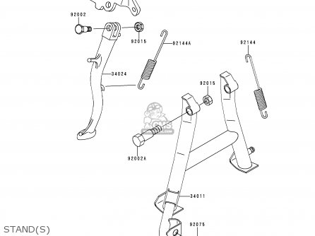 STAND(S) - EX500E2 GPZ500S 1995 EUROPE FR NL FG GR IT NR SP