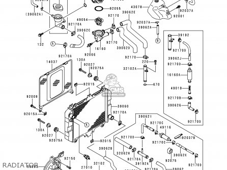 RADIATOR - EX500E3 GPZ500S 1996 EUROPE FR NL FG GR NR SP