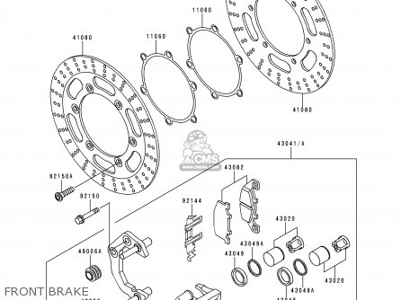 FRONT BRAKE - EX500E3 GPZ500S 1996 EUROPE FR NL FG GR NR SP