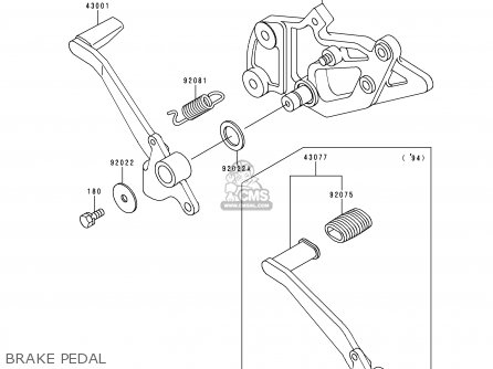 BRAKE PEDAL - EX500E4 GPZ500S 1997 NETHERLANDS FG IT