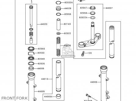 FRONT FORK - EX500E4 GPZ500S 1997 NETHERLANDS FG IT