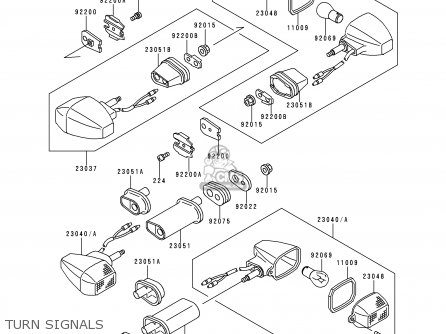 TURN SIGNALS - EX500E4 GPZ500S 1997 NETHERLANDS FG IT