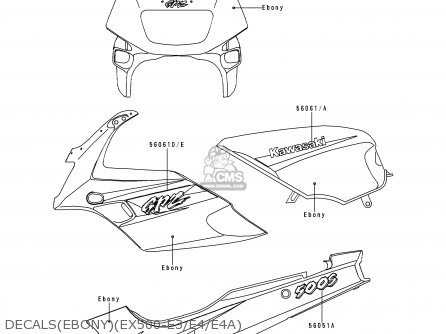 DECALS(EBONY)(EX500-E3/E4/E4A) - EX500E4 GPZ500S 1997 NETHERLANDS FG IT