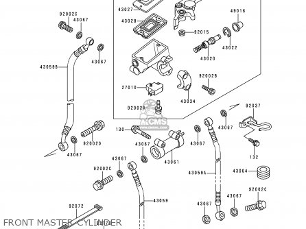 FRONT MASTER CYLINDER - EX500E5 GPZ500S 1998 EUROPE FR NL AR FG GR IT NR