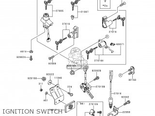 IGNITION SWITCH - EX500E5 GPZ500S 1998 EUROPE FR NL AR FG GR IT NR