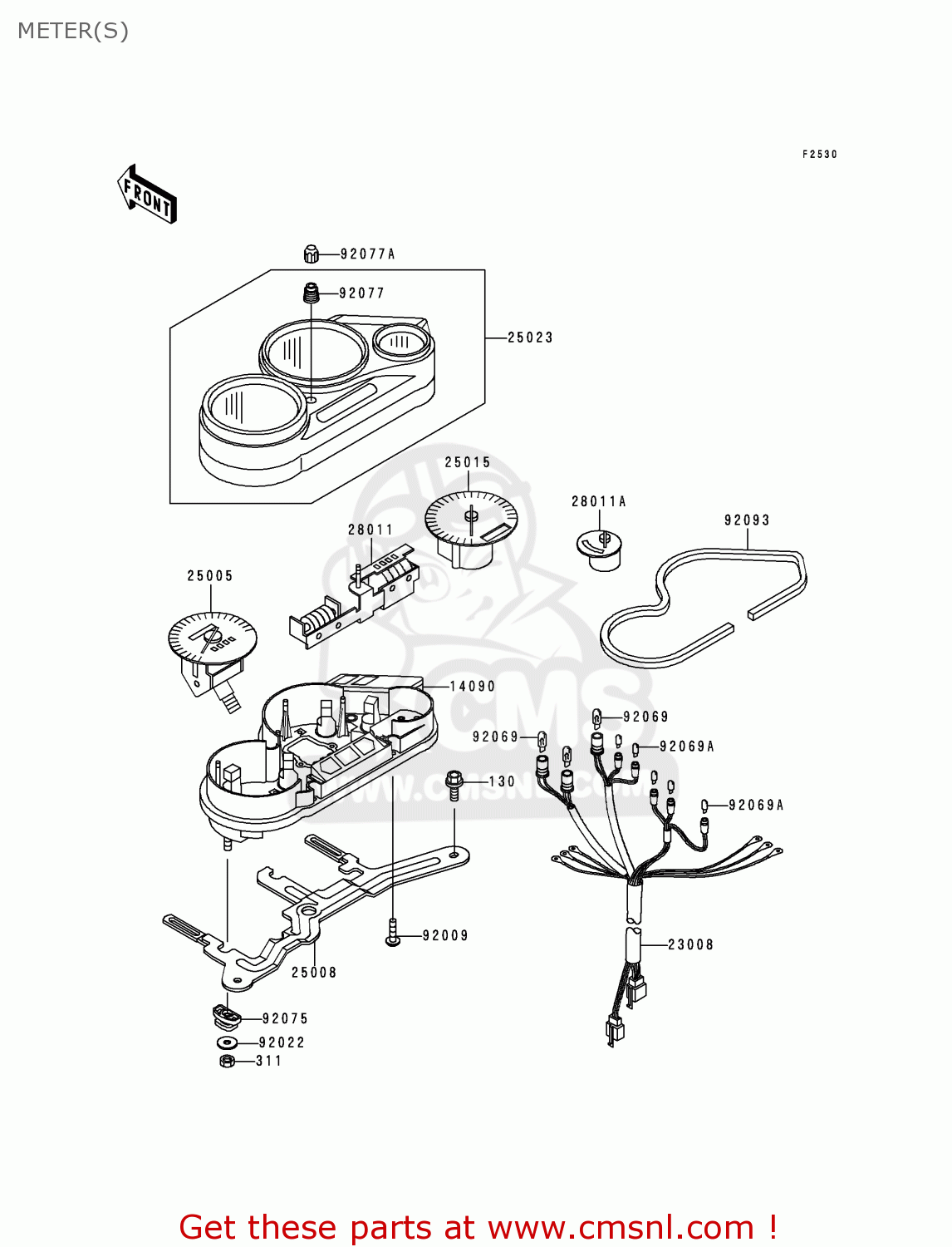 METER(S) EX500E6 GPZ500S 1999 EUROPE FR NL AR FG GR IT NR
