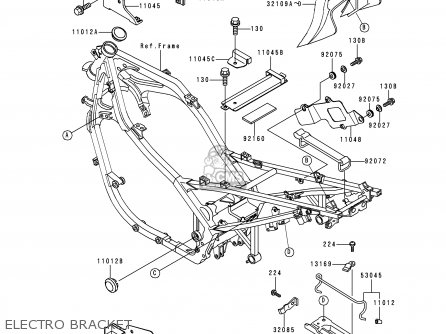 ELECTRO BRACKET - EX500E6 GPZ500S 1999 EUROPE FR NL AR FG GR IT NR