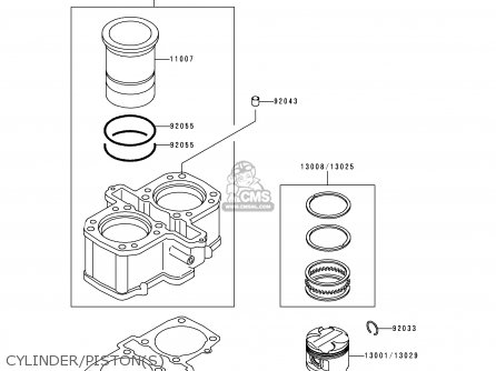 CYLINDER/PISTON(S) - EX500E7 GPZ500S 2000 FRANCE NL AR FG GR IS IT NR