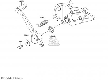 BRAKE PEDAL - EX500E7 GPZ500S 2000 FRANCE NL AR FG GR IS IT NR