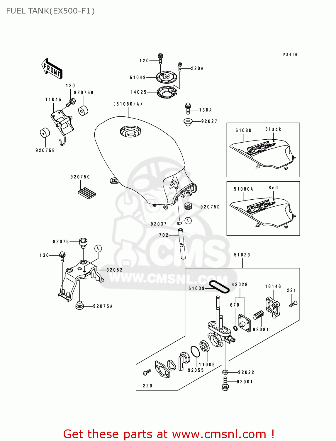 FUEL TANK(EX500-F1) EX500F1 GPZ500S 1994 AUSTRIA