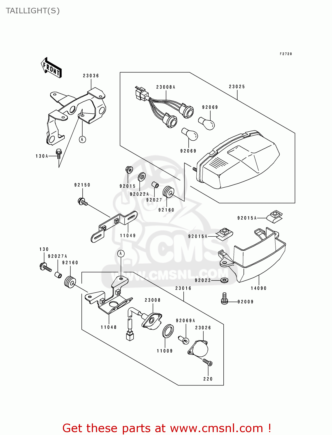 TAILLIGHT(S) EX500F1 GPZ500S 1994 AUSTRIA