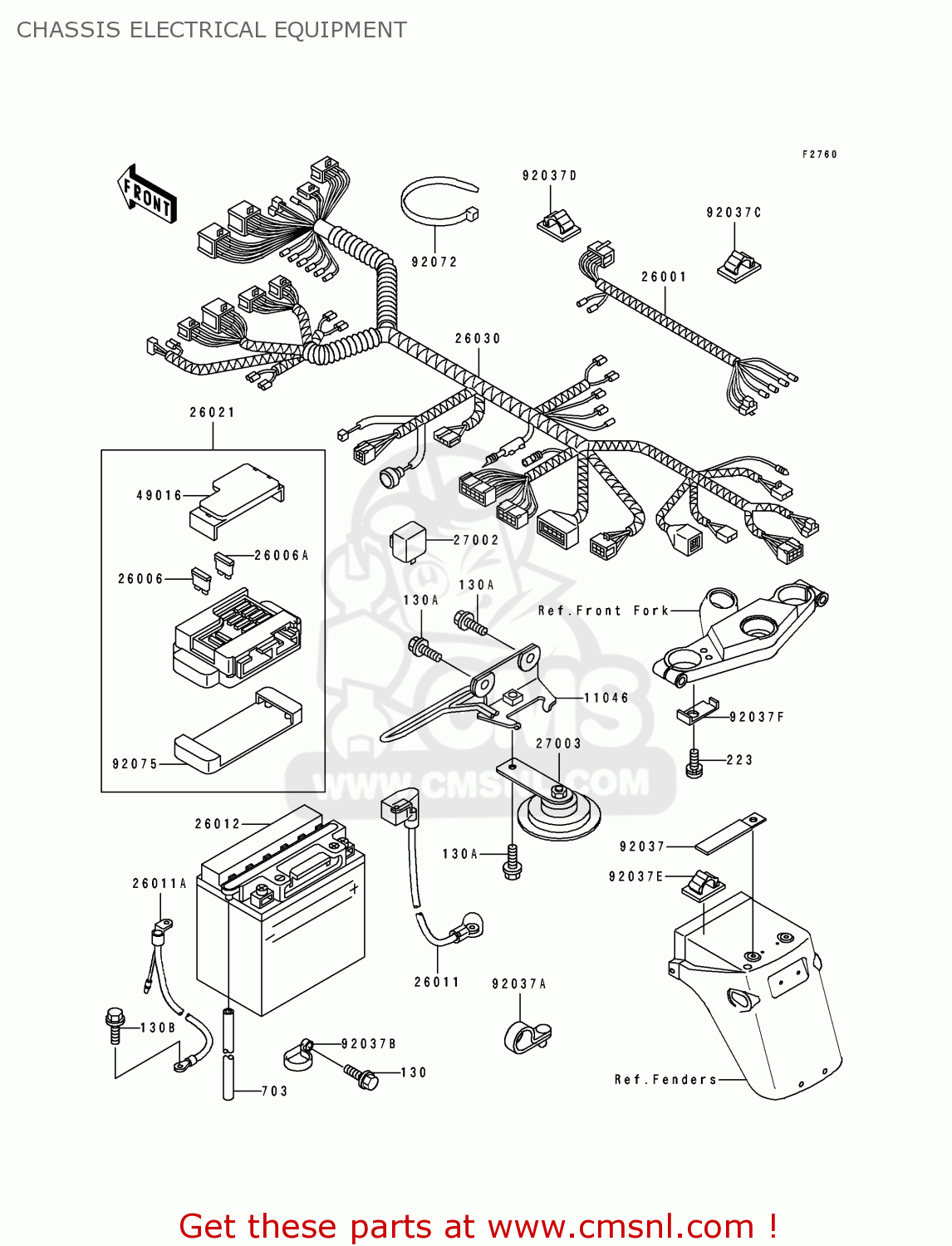 CHASSIS ELECTRICAL EQUIPMENT EX500F1 GPZ500S 1994 AUSTRIA