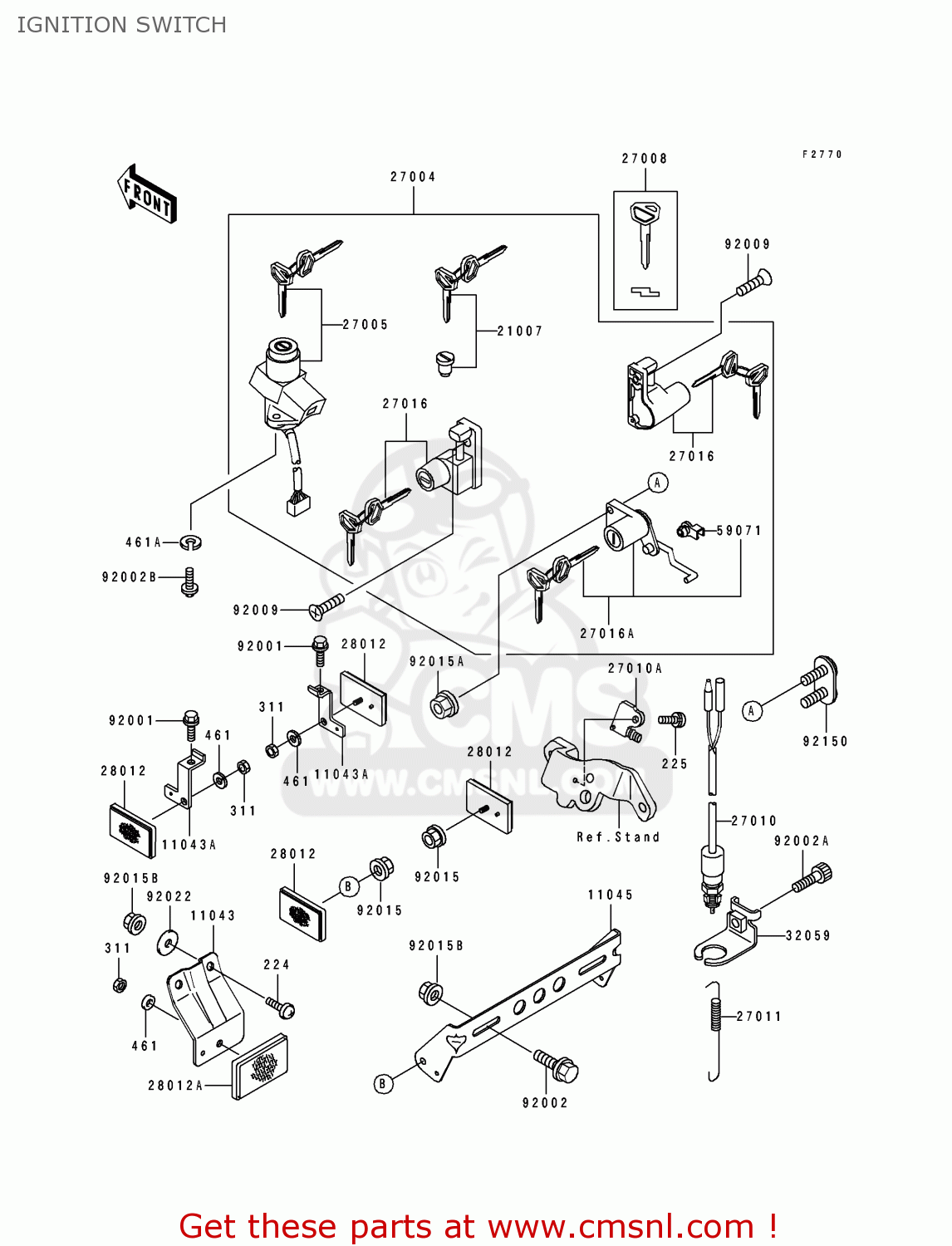 IGNITION SWITCH EX500F1 GPZ500S 1994 AUSTRIA
