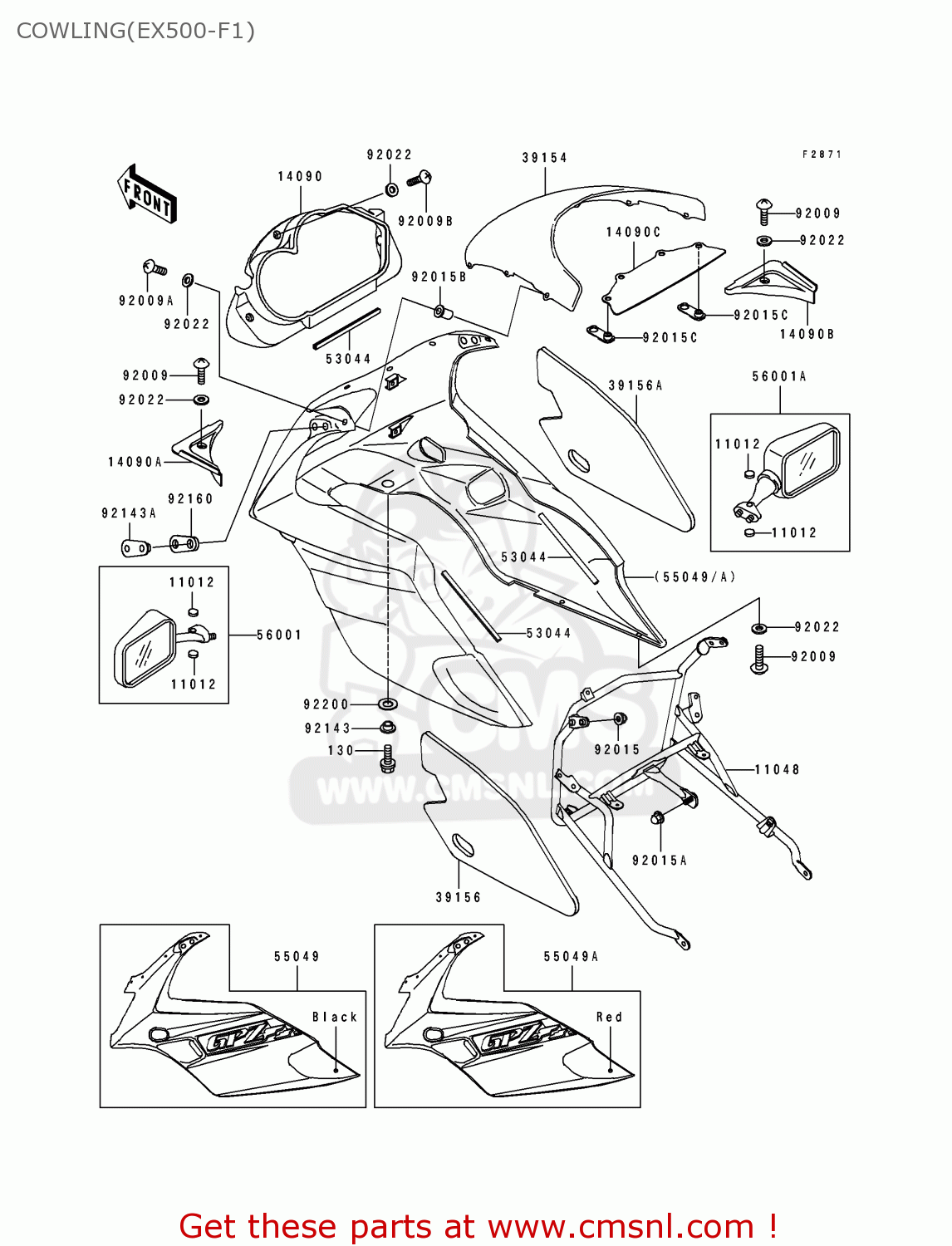 COWLING(EX500-F1) EX500F1 GPZ500S 1994 AUSTRIA
