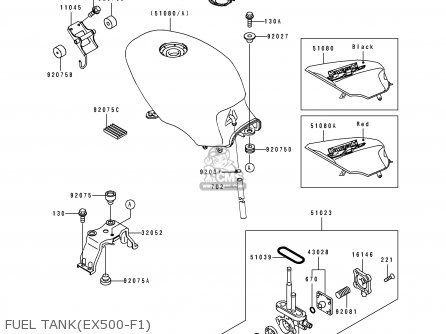 FUEL TANK(EX500-F1) - EX500F1 GPZ500S 1994 AUSTRIA