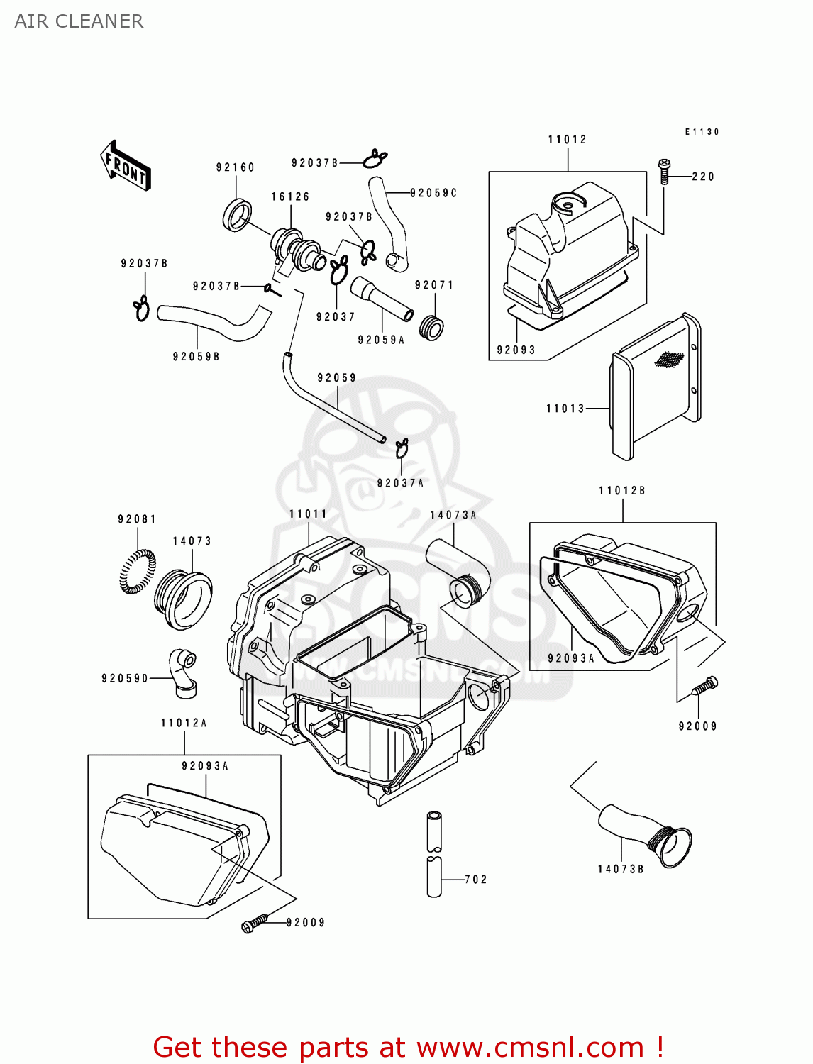 AIR CLEANER EX500F2 GPZ500S 1995 AUSTRIA