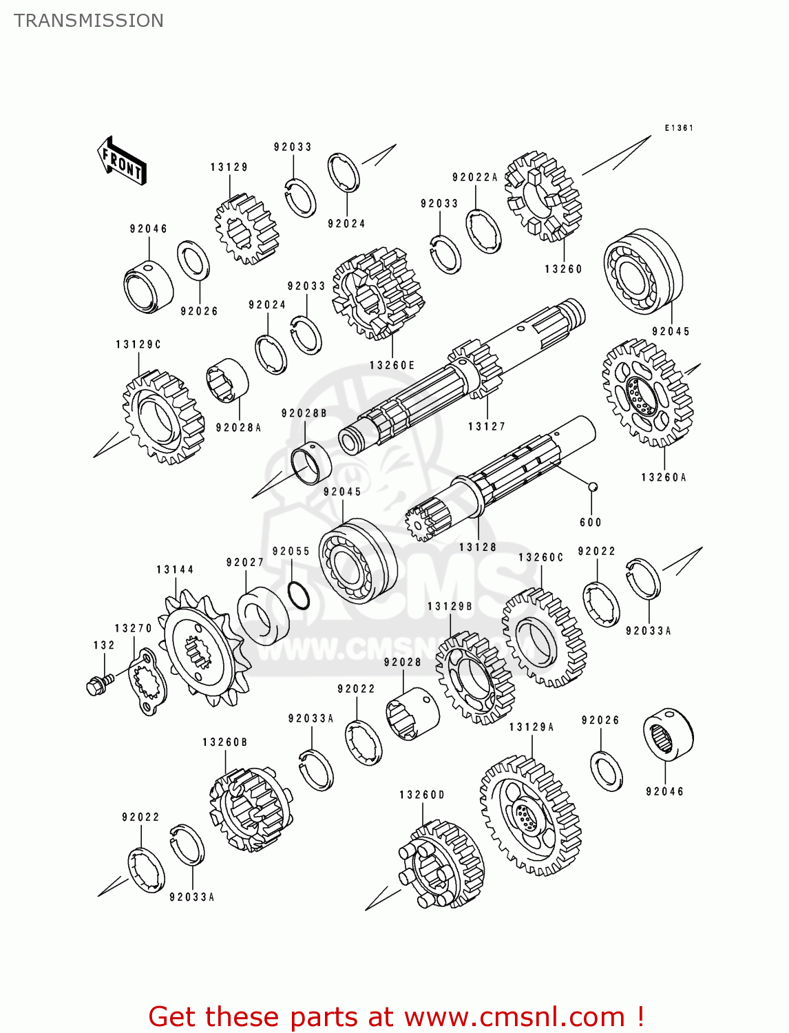 TRANSMISSION EX500F2 GPZ500S 1995 AUSTRIA