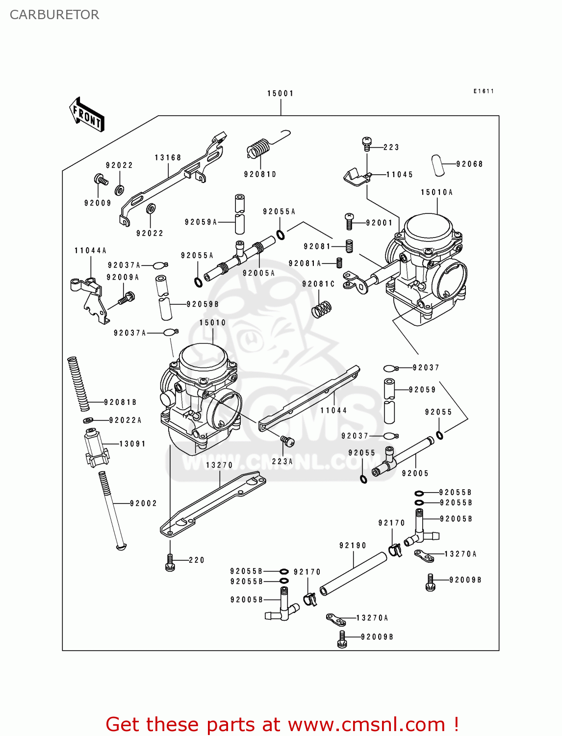 CARBURETOR EX500F2 GPZ500S 1995 AUSTRIA