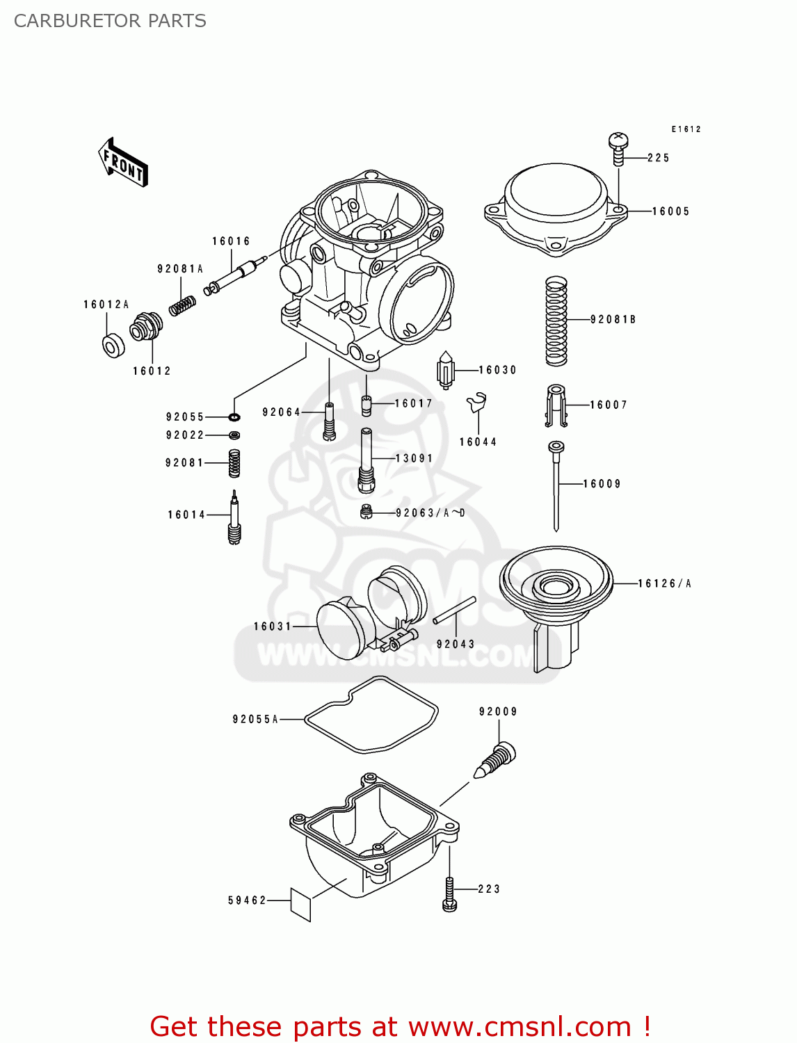 CARBURETOR PARTS EX500F2 GPZ500S 1995 AUSTRIA