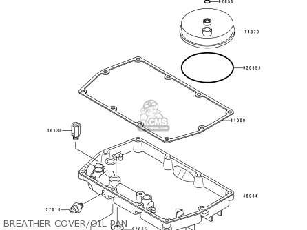 BREATHER COVER/OIL PAN - EX500F2 GPZ500S 1995 AUSTRIA