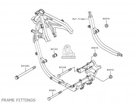 FRAME FITTINGS - EX500F2 GPZ500S 1995 AUSTRIA