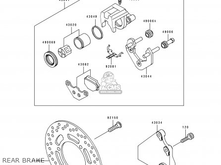 REAR BRAKE - EX500F2 GPZ500S 1995 AUSTRIA
