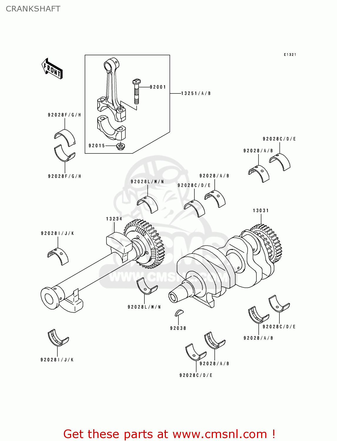CRANKSHAFT EX500F3 GPZ500S 1996 AUSTRIA
