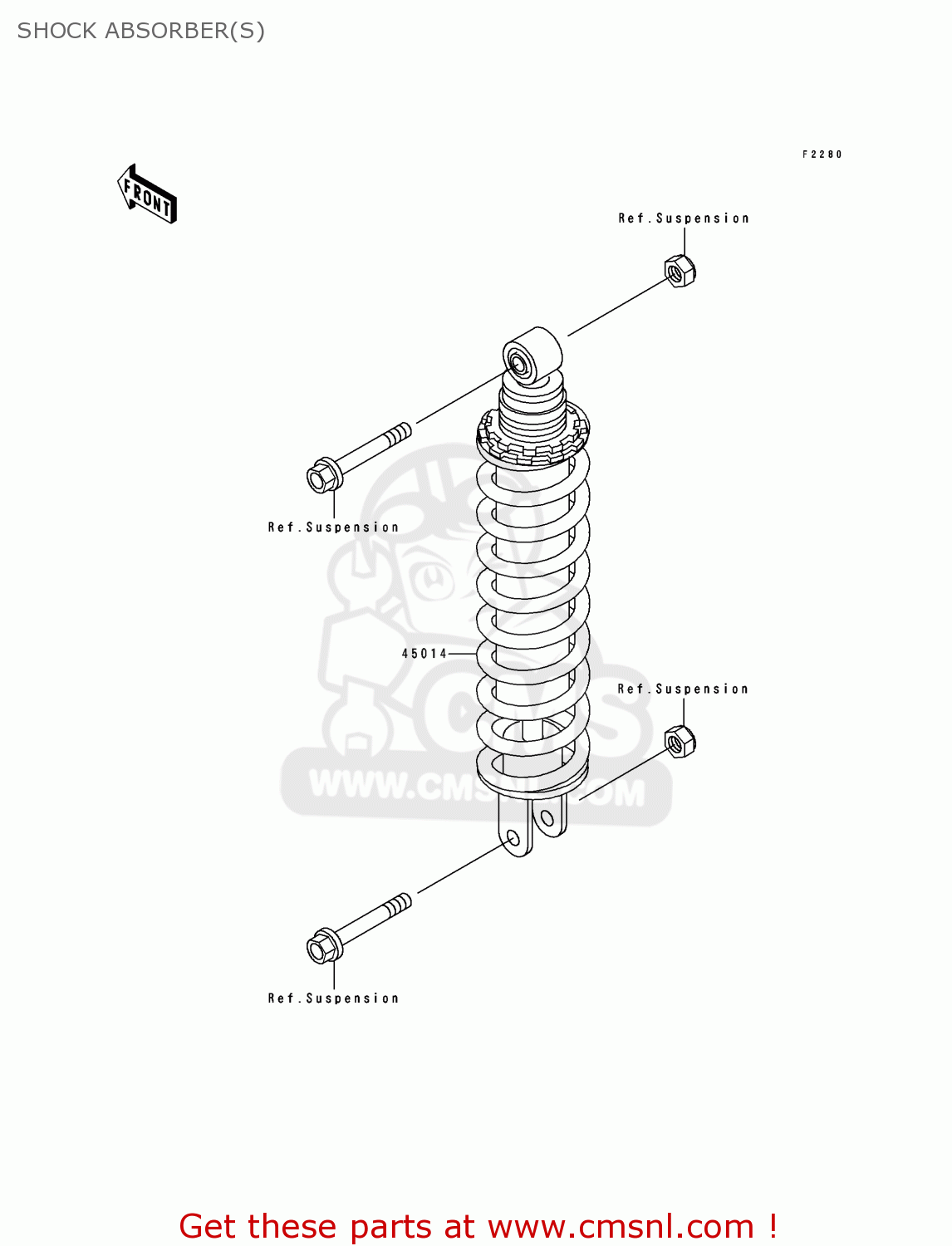 SHOCK ABSORBER(S) EX500F3 GPZ500S 1996 AUSTRIA
