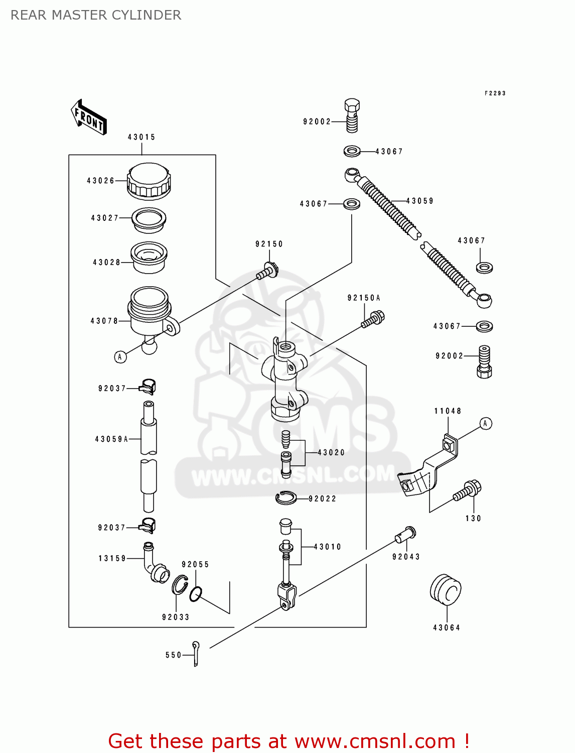 REAR MASTER CYLINDER EX500F3 GPZ500S 1996 AUSTRIA