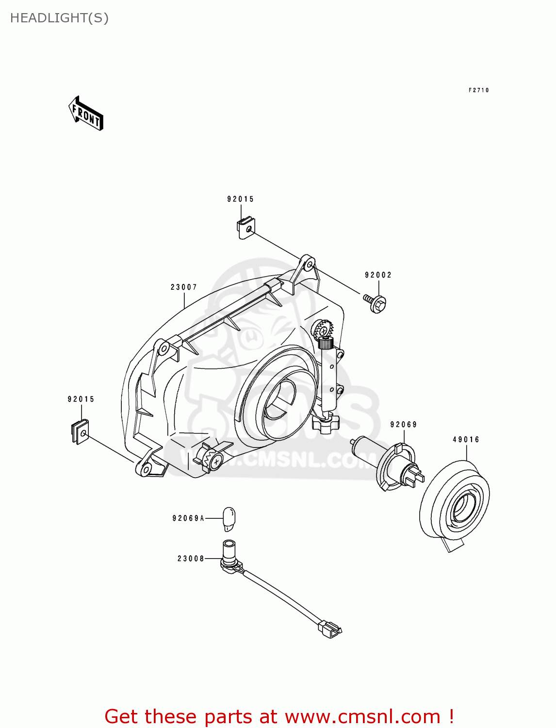 HEADLIGHT(S) EX500F3 GPZ500S 1996 AUSTRIA