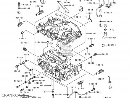 CRANKCASE - EX500F3 GPZ500S 1996 AUSTRIA
