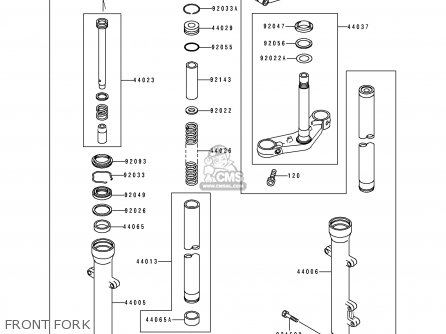 FRONT FORK - EX500F3 GPZ500S 1996 AUSTRIA