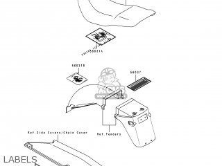LABELS - EX500F3 GPZ500S 1996 AUSTRIA