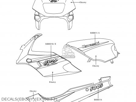 DECALS(EBONY)(EX500-F3) - EX500F3 GPZ500S 1996 AUSTRIA