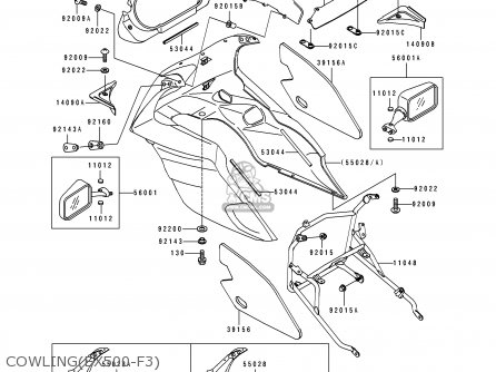 COWLING(EX500-F3) - EX500F3 GPZ500S 1996 AUSTRIA