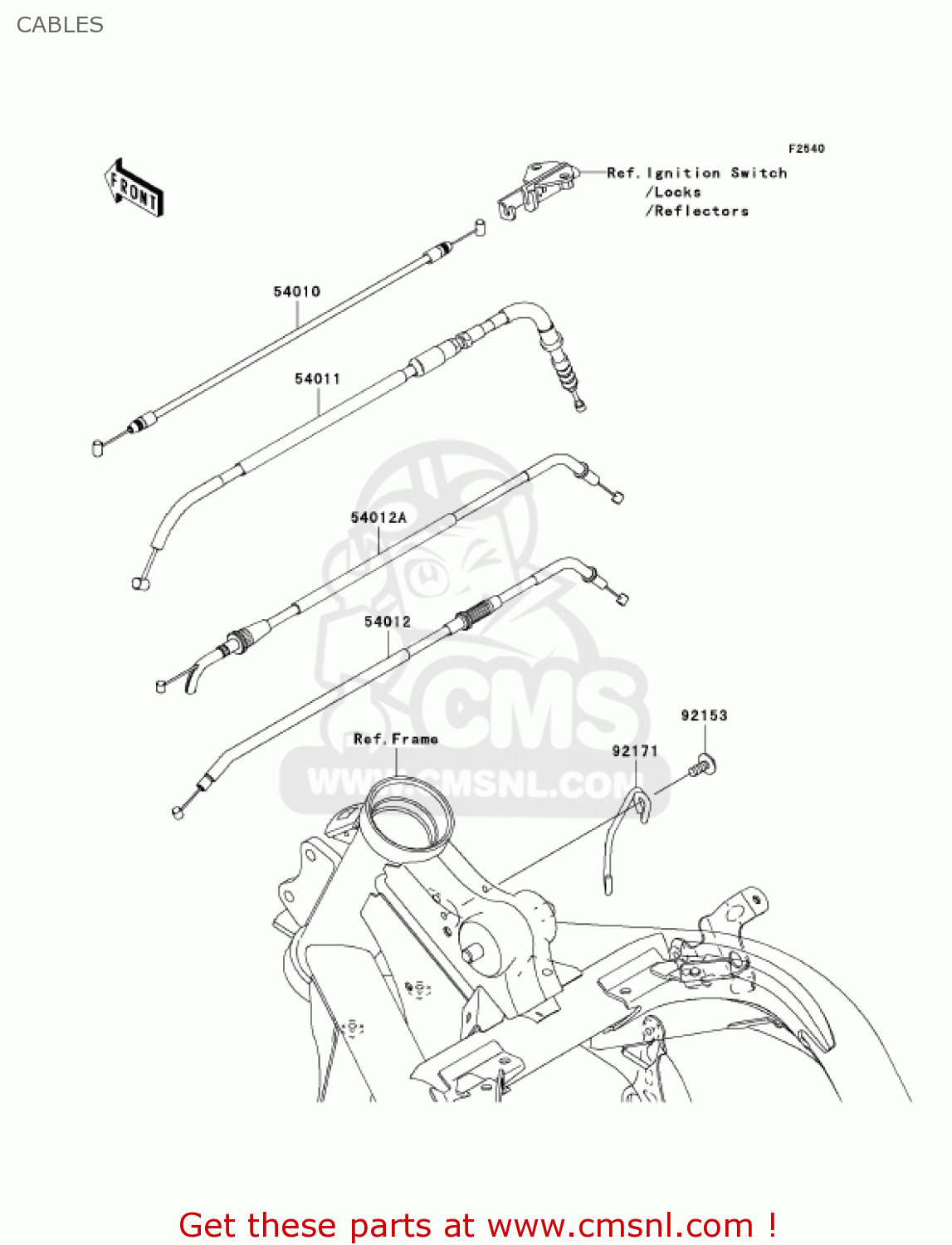 CABLES EX650A6F NINJA 650R 2006 USA CALIFORNIA CANADA