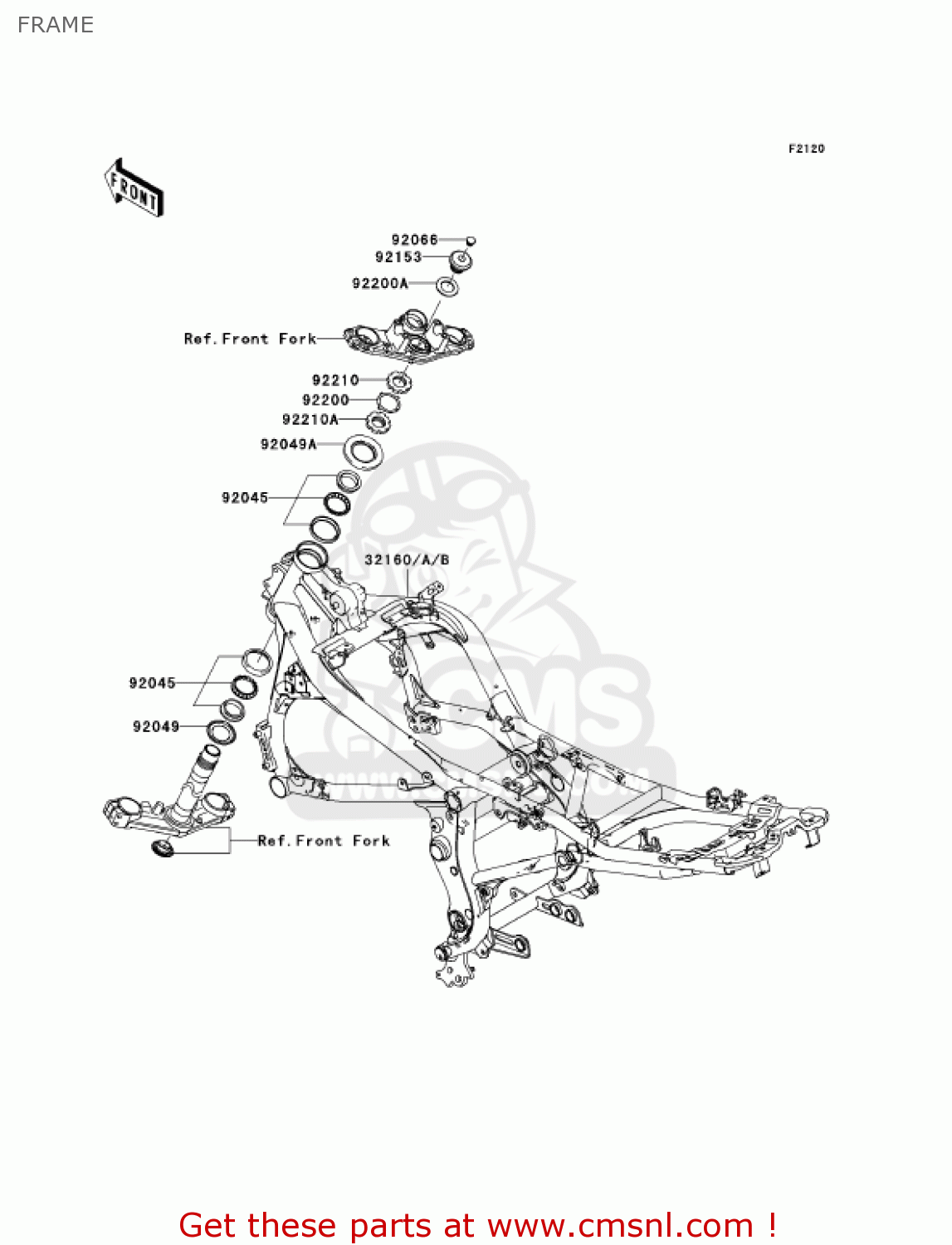 FRAME EX650A6F NINJA 650R 2006 USA CALIFORNIA CANADA