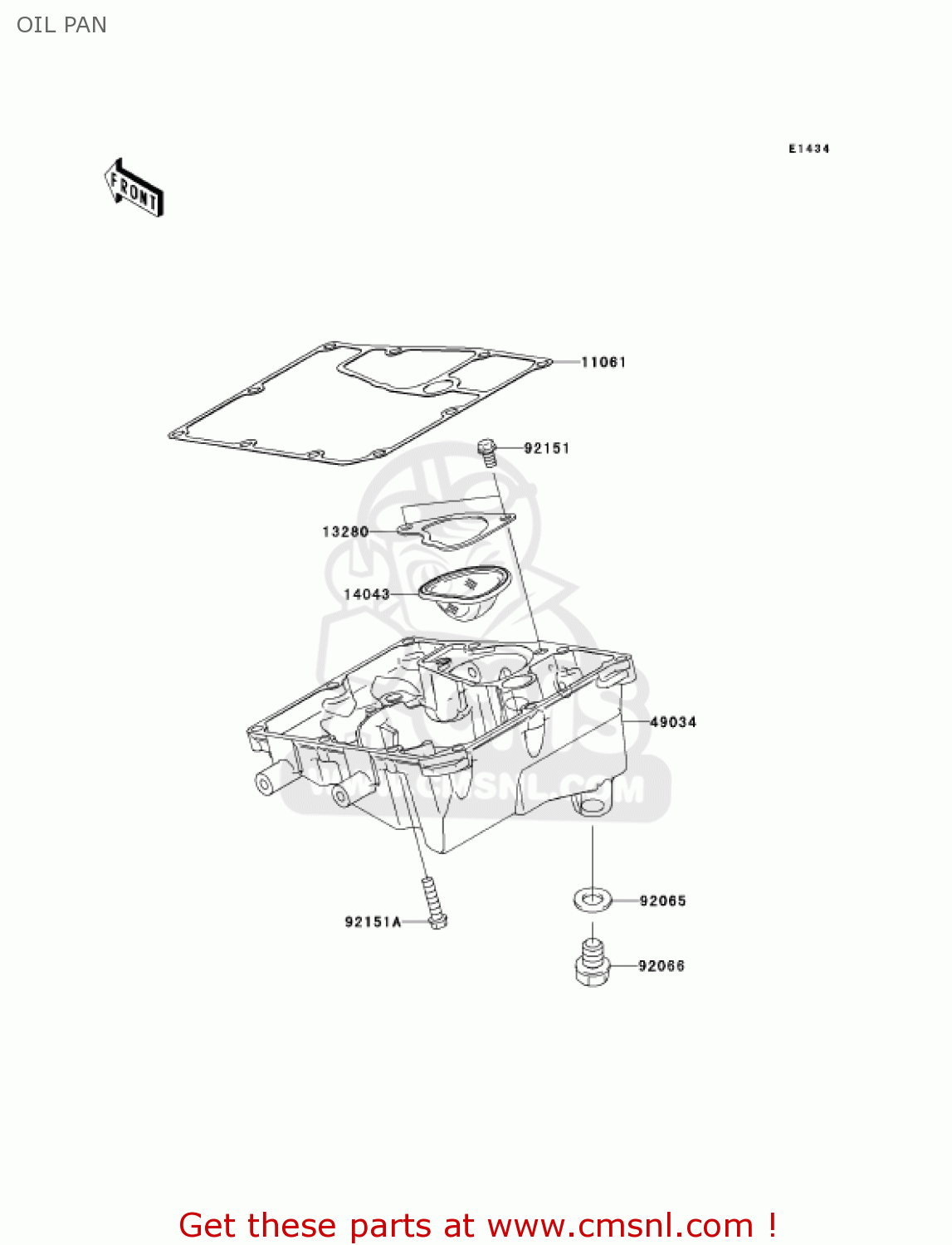 OIL PAN EX650A6F NINJA 650R 2006 USA CALIFORNIA CANADA