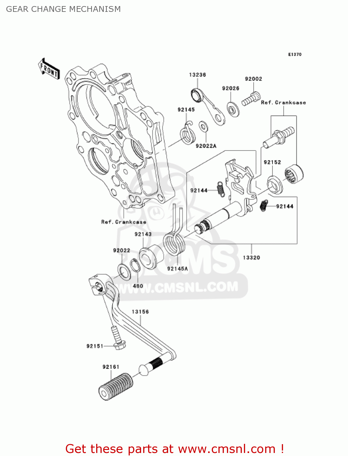 GEAR CHANGE MECHANISM EX650A6F NINJA 650R 2006 USA CALIFORNIA CANADA