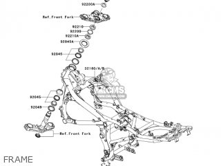 FRAME - EX650A6F NINJA 650R 2006 USA CALIFORNIA CANADA